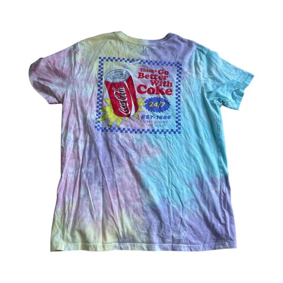COCA COLA Women's Tie Dye Enjoy T Shirt Size Large - Picture 6 of 7